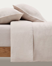 Load image into Gallery viewer, Simmel grey linen blend adjustable bottom sheet for 90 cm bed - image 3