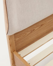 Load image into Gallery viewer, Octavia bed in ash plywood and white upholstered headboard FSC Mix Credit 160 x 200 cm - image 8