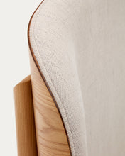 Load image into Gallery viewer, Octavia bed in ash plywood and white upholstered headboard FSC Mix Credit 180 x 200 cm - image 13