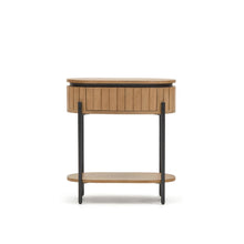 Load image into Gallery viewer, Licia mango wood bedside table with 1 drawer, with a natural finish and metal, 55 x 65 cm - image 6