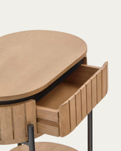 Load image into Gallery viewer, Licia mango wood bedside table with 1 drawer, with a natural finish and metal, 55 x 65 cm - image 10