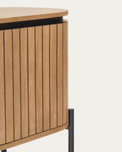 Load image into Gallery viewer, Licia mango wood bedside table with 1 door, with a natural finish and metal, 55 x 55 cm - image 9