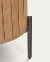 Load image into Gallery viewer, Licia mango wood bedside table with 1 door, with a natural finish and metal, 55 x 55 cm - image 10