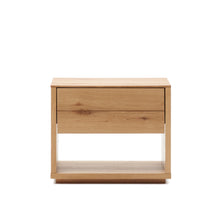 Load image into Gallery viewer, Alguema bedside table in oak wood veneer with natural finish, 60 x 50 cm - image 2