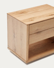 Load image into Gallery viewer, Alguema bedside table in oak wood veneer with natural finish, 60 x 50 cm - image 7
