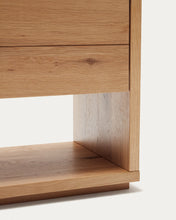 Load image into Gallery viewer, Alguema bedside table in oak wood veneer with natural finish, 60 x 50 cm - image 9