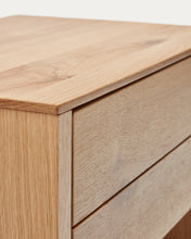 Load image into Gallery viewer, Alguema bedside table in oak wood veneer with natural finish, 60 x 50 cm - image 10