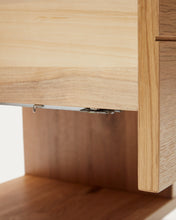 Load image into Gallery viewer, Alguema bedside table in oak wood veneer with natural finish, 60 x 50 cm - image 11