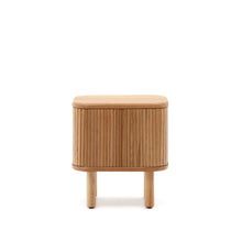 Load image into Gallery viewer, Mailen bedside table in ash veneer with a natural finish 50 x 55 cm