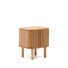 Load image into Gallery viewer, Mailen bedside table in ash veneer with a natural finish 50 x 55 cm - image 4