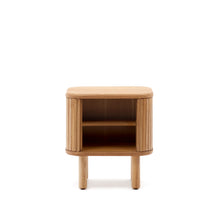 Load image into Gallery viewer, Mailen bedside table in ash veneer with a natural finish 50 x 55 cm - image 5