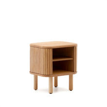 Load image into Gallery viewer, Mailen bedside table in ash veneer with a natural finish 50 x 55 cm - image 7