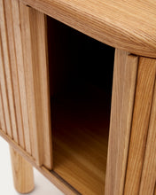 Load image into Gallery viewer, Mailen bedside table in ash veneer with a natural finish 50 x 55 cm - image 11