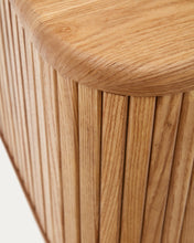 Load image into Gallery viewer, Mailen bedside table in ash veneer with a natural finish 50 x 55 cm - image 12
