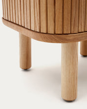 Load image into Gallery viewer, Mailen bedside table in ash veneer with a natural finish 50 x 55 cm - image 13