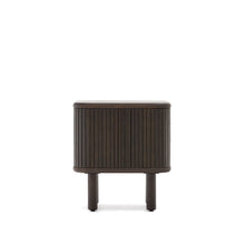 Load image into Gallery viewer, Mailen bedside table in ash veneer with a dark finish 50 x 55 cm