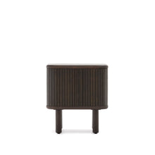 Load image into Gallery viewer, Mailen bedside table in ash veneer with a dark finish 50 x 55 cm - image 2