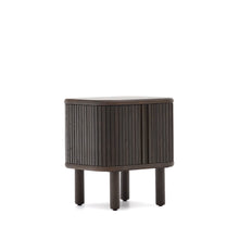 Load image into Gallery viewer, Mailen bedside table in ash veneer with a dark finish 50 x 55 cm - image 3