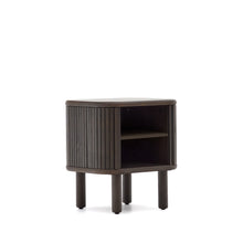 Load image into Gallery viewer, Mailen bedside table in ash veneer with a dark finish 50 x 55 cm - image 7