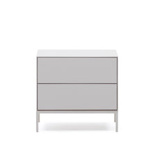 Load image into Gallery viewer, Vedrana two-drawer bedside table white lacquered MDF 60 x 55 cm - image 2