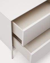 Load image into Gallery viewer, Vedrana two-drawer bedside table white lacquered MDF 60 x 55 cm - image 8