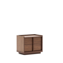 Load image into Gallery viewer, Onix bedside table, 2 drawers, walnut veneer in a dark finish, 60 x 47 cm FSC Mix Credit - image 2