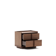 Load image into Gallery viewer, Onix bedside table, 2 drawers, walnut veneer in a dark finish, 60 x 47 cm FSC Mix Credit - image 3