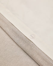 Load image into Gallery viewer, Sotela duvet cover and pillowcase set with embroidered stripes 100% percale cotton, beige, 90 cm bed - image 7
