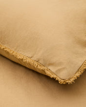 Load image into Gallery viewer, Sifinia mustard duvet and pillow cover set, 100% cotton percale fringes, 90 cm bed - image 8