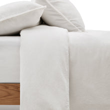 Load image into Gallery viewer, Sifinia ecru duvet and pillow cover set, 100% cotton percale fringes, 150 cm bed - image 2