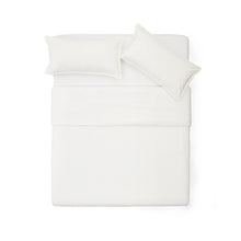 Load image into Gallery viewer, Sifinia ecru duvet and pillow cover set, 100% cotton percale fringes, 150 cm bed - image 3