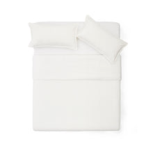 Load image into Gallery viewer, Sifinia ecru duvet and pillow cover set, 100% cotton percale fringes, 180 cm bed - image 4