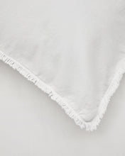 Load image into Gallery viewer, Sifinia ecru duvet and pillow cover set, 100% cotton percale fringes, 180 cm bed - image 8