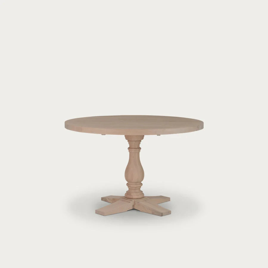 Balmoral Round Dining Table, Natural Oak
