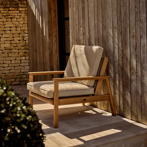 Kew Teak Armchair with Natural Cushions