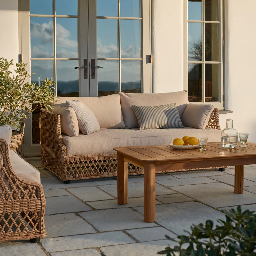Longmeadow 2 Seater Sofa with Natural Woven Cushions