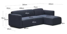 Load image into Gallery viewer, Neom 3-Seater with Chaise - Blue