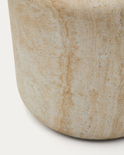 Load image into Gallery viewer, Drasi cement side table with travertine-effect finish Ø46cm - image 5