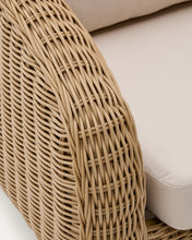 Load image into Gallery viewer, Meria 3-seater sofa in synthetic rattan with FSC 100% solid acacia wood legs 208cm - image 10