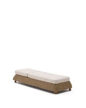 Load image into Gallery viewer, Meria sun lounger in synthetic rattan with FSC 100% solid acacia wood legs - image 2
