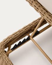 Load image into Gallery viewer, Meria sun lounger in synthetic rattan with FSC 100% solid acacia wood legs - image 8