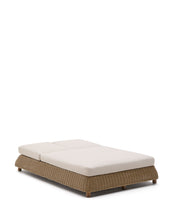 Load image into Gallery viewer, Meria double sun lounger in synthetic rattan with FSC 100% solid acacia wood legs - image 2