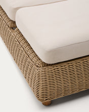Load image into Gallery viewer, Meria double sun lounger in synthetic rattan with FSC 100% solid acacia wood legs - image 10