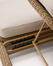 Load image into Gallery viewer, Meria double sun lounger in synthetic rattan with FSC 100% solid acacia wood legs - image 12