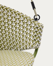 Load image into Gallery viewer, Saliga green hanging armchair with base in aluminium and synthetic rattan - image 10