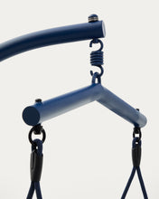 Load image into Gallery viewer, Saliga blue hanging armchair with base in aluminium and synthetic rattan - image 12