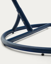 Load image into Gallery viewer, Saliga blue hanging armchair with base in aluminium and synthetic rattan - image 13