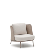 Load image into Gallery viewer, Sedalis outdoor armchair in aluminium and taupe rope cord