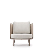 Load image into Gallery viewer, Sedalis outdoor armchair in aluminium and taupe rope cord - image 4