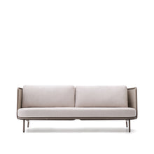 Load image into Gallery viewer, Sedalis outdoor 3-seater sofa in aluminium and taupe rope cord 210cm